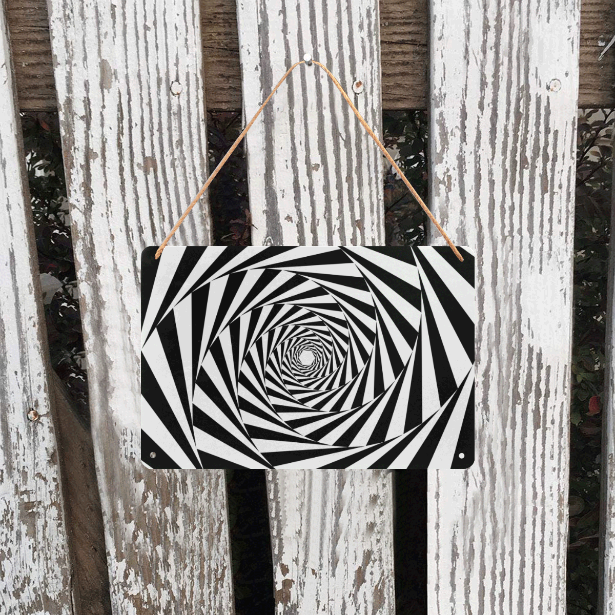 Spiral Metal Sign 12"x8"