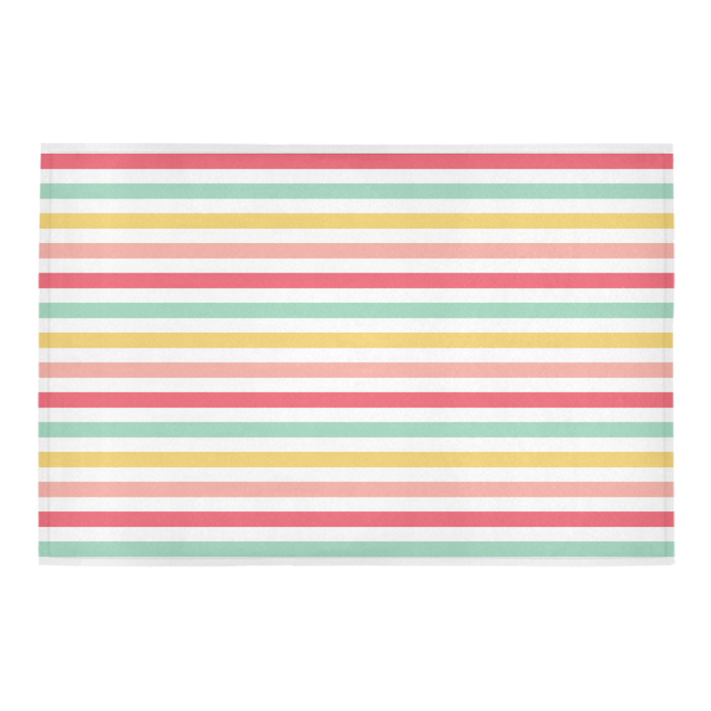 Pastel Stripes Azalea Doormat 24" x 16" (Sponge Material)