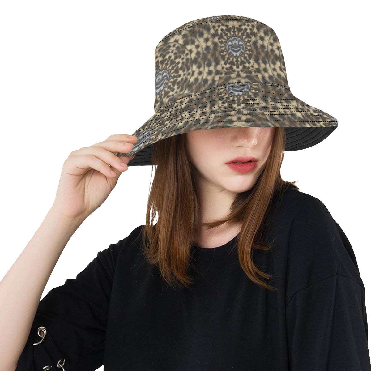 I am big cat with sweet catpaws decorative All Over Print Bucket Hat