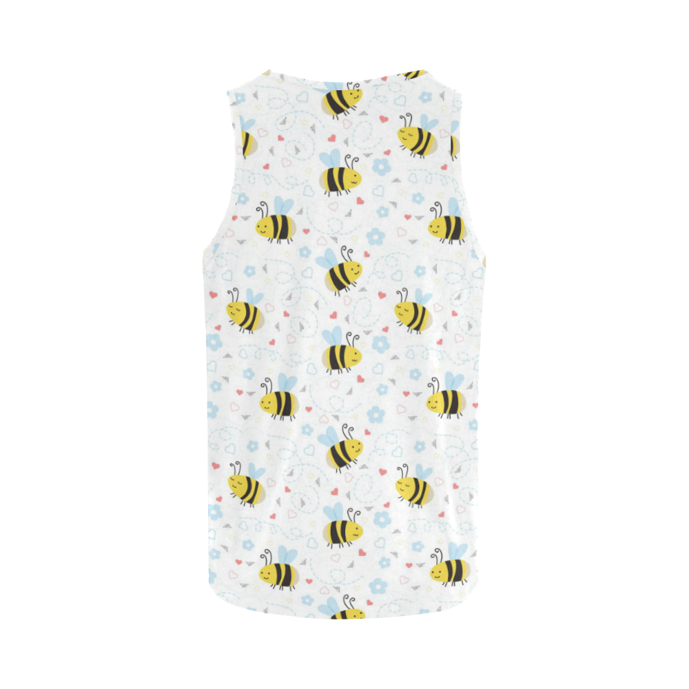 Cute Bee Pattern All Over Print Tank Top for Men (Model T43)