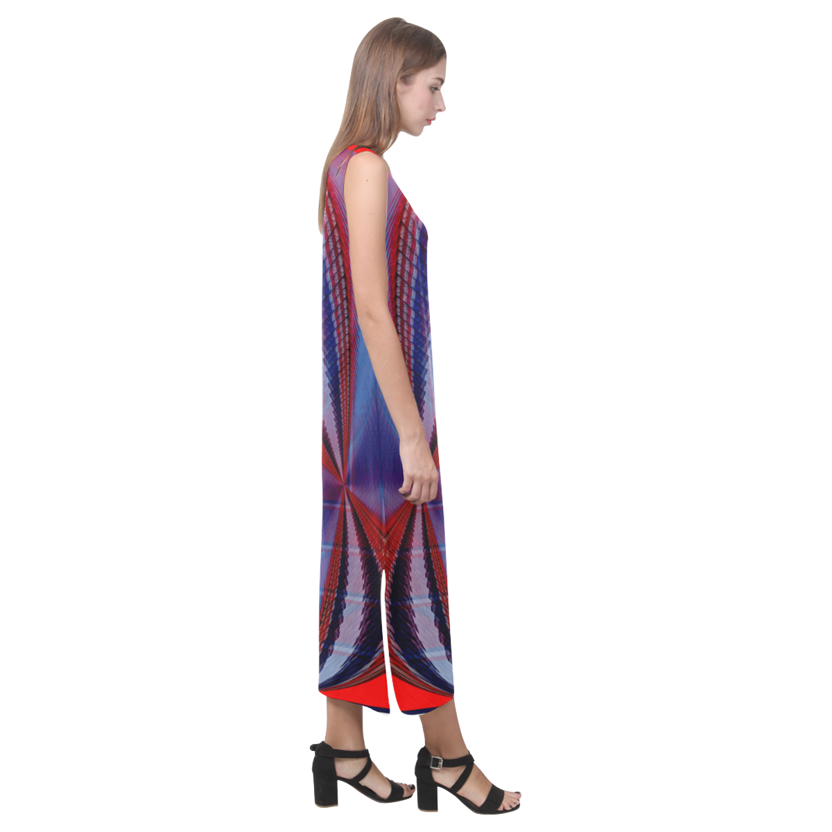 RED BLU Phaedra Sleeveless Open Fork Long Dress (Model D08)