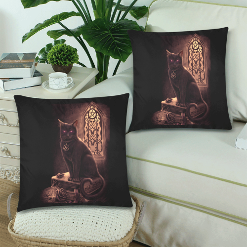 Mystic Custom Zippered Pillow Cases 18"x 18" (Twin Sides) (Set of 2)