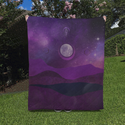 Purple Moon Night Quilt 50"x60"