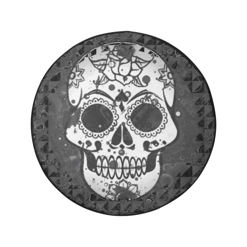 black and white Skull 34 Inch Spare Tire Cover