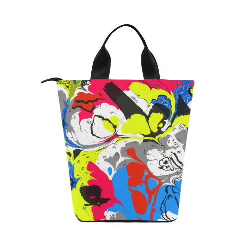 Colorful distorted shapes2 Nylon Lunch Tote Bag (Model 1670)