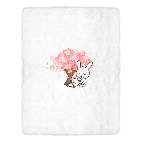 Rabbits (White) Ultra-Soft Micro Fleece Blanket 54''x70''