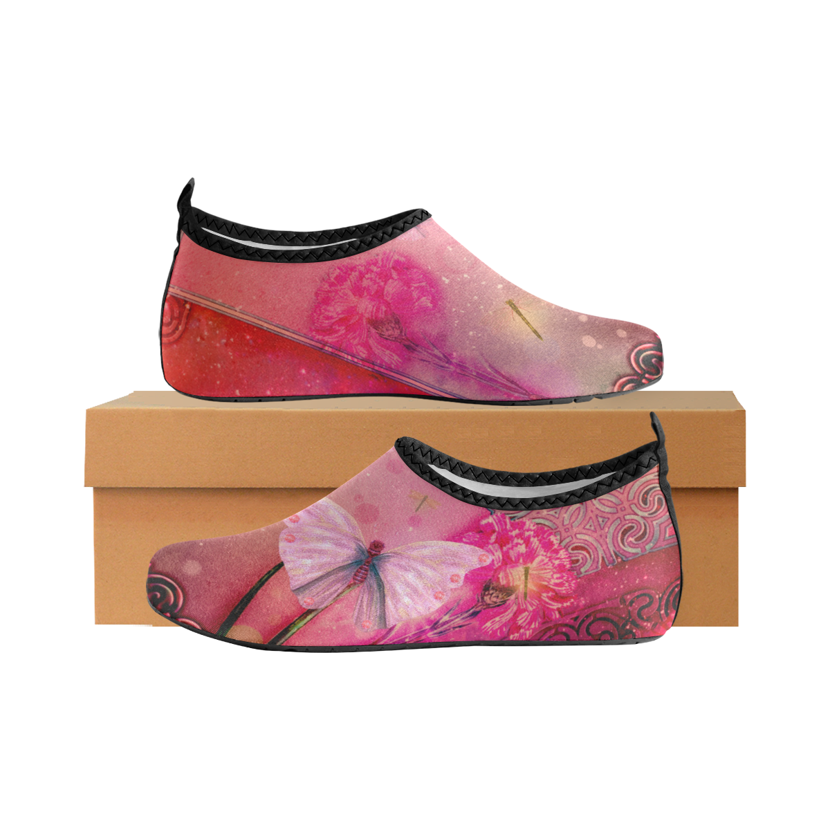 Wonderful butterflies Men's Slip-On Water Shoes (Model 056)
