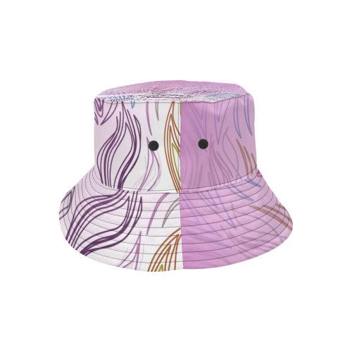 Sweet zigzag pinks lines Hat design All Over Print Bucket Hat