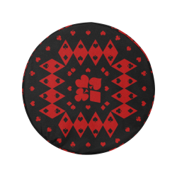 Black and Red Playing Card Shapes 34 Inch Spare Tire Cover