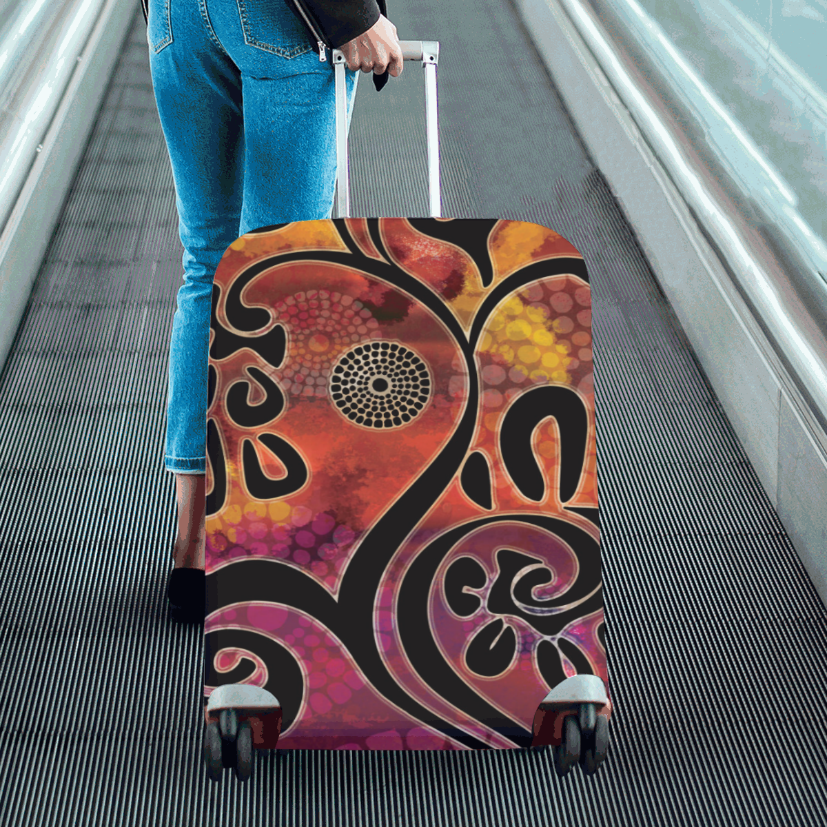 exotic vines Luggage Cover/Large 26"-28"