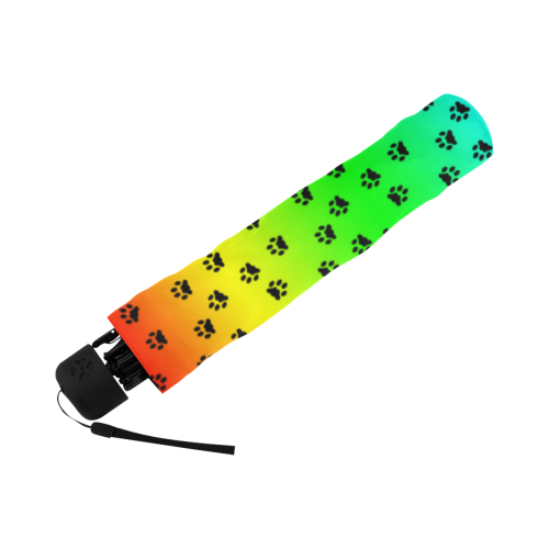 rainbow with black paws Anti-UV Foldable Umbrella (U08)
