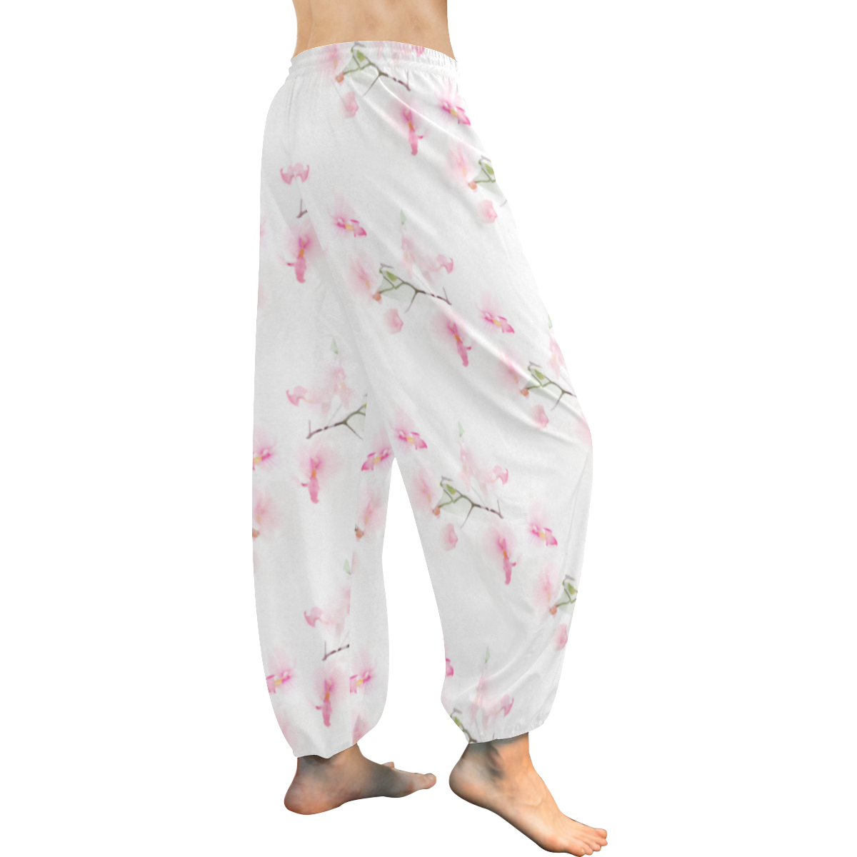 Pattern Orchidées Women's All Over Print Harem Pants (Model L18)