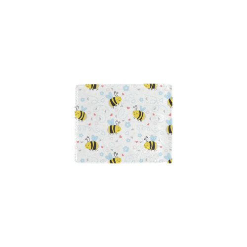 Cute Bee Pattern Mini Bifold Wallet (Model 1674)