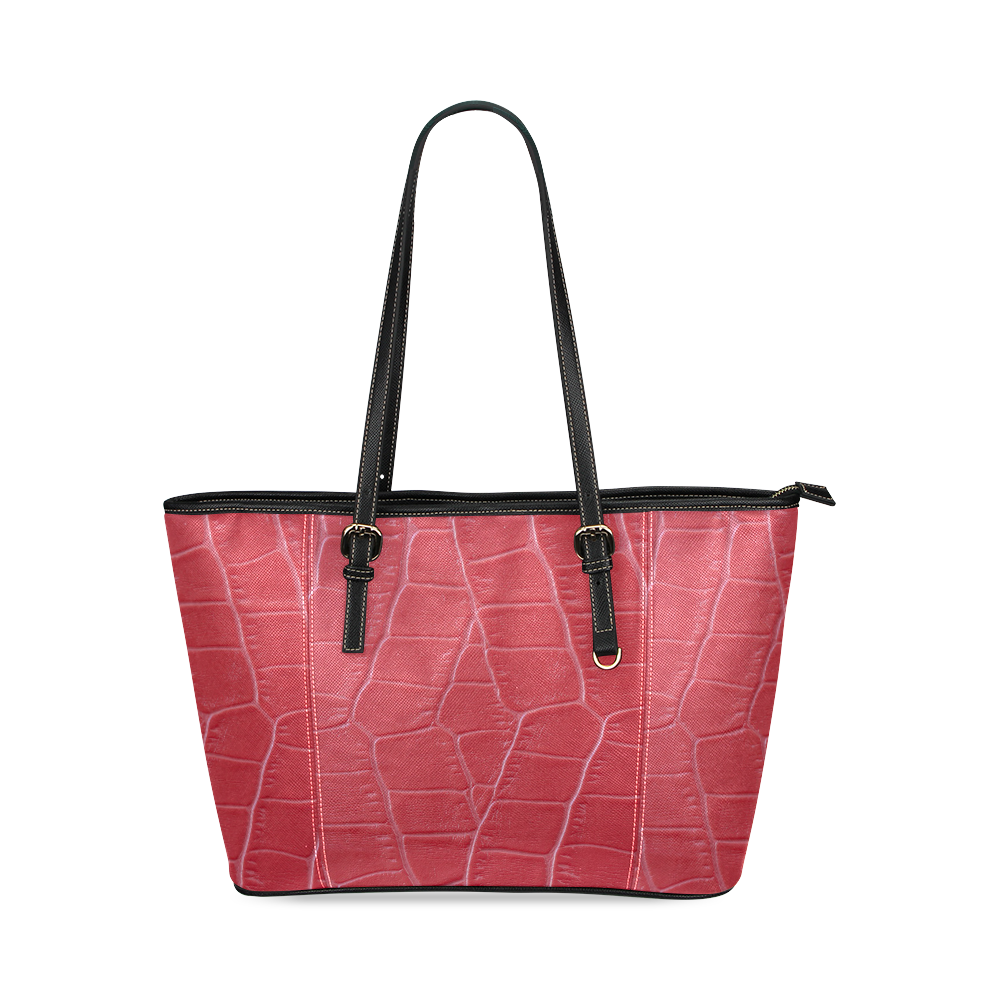 Red Crocodile Leather Tote Bag/Large (Model 1640)