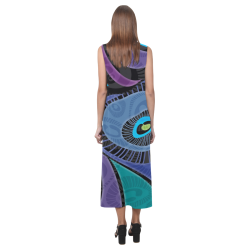 Bold Feather Phaedra Sleeveless Open Fork Long Dress (Model D08)