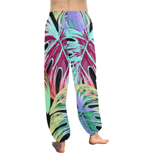 Pretty Leaves A by JamColors Women's All Over Print Harem Pants (Model L18)