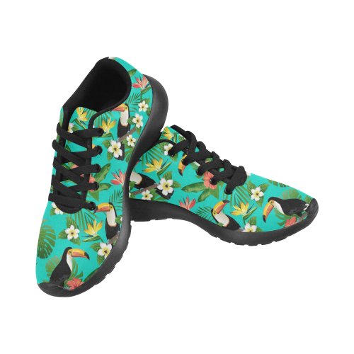 Tropical Summer Toucan Pattern Women's Running Shoes/Large Size (Model 020)