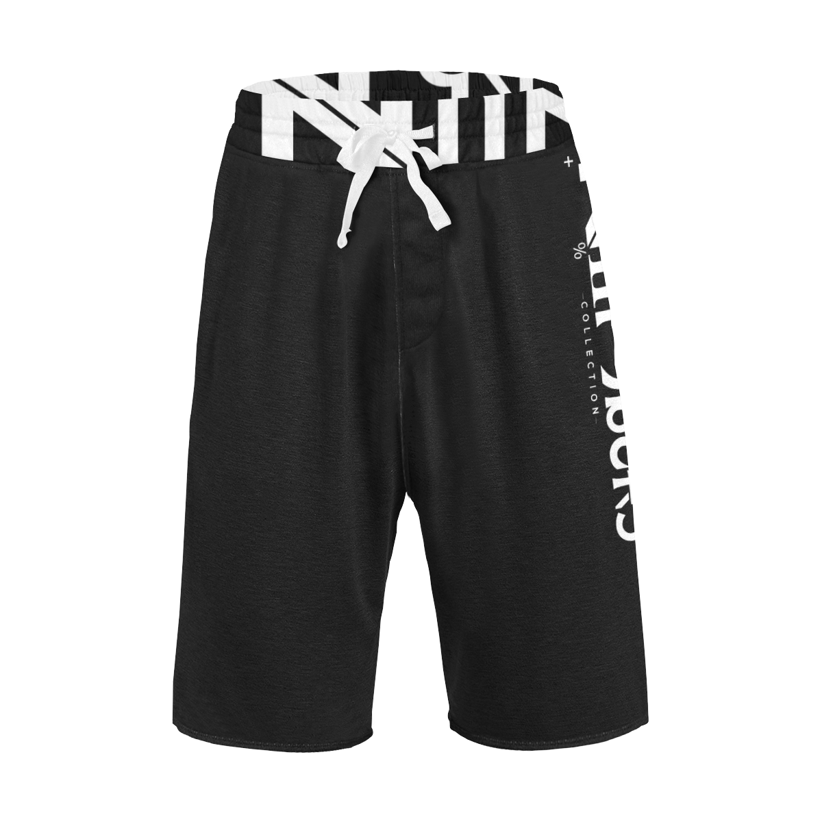 NUMBERS Collection Black/White 2 Men's All Over Print Casual Shorts (Model L23)