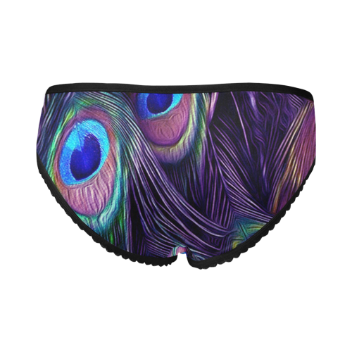 Peacock Feather Women's All Over Print Girl Briefs (Model L14)