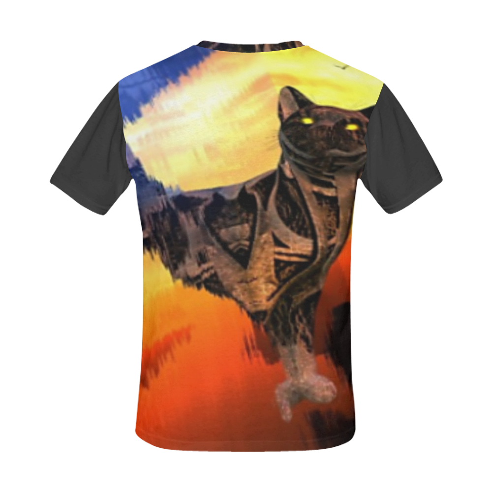 GLASS CAT All Over Print T-Shirt for Men (USA Size) (Model T40)