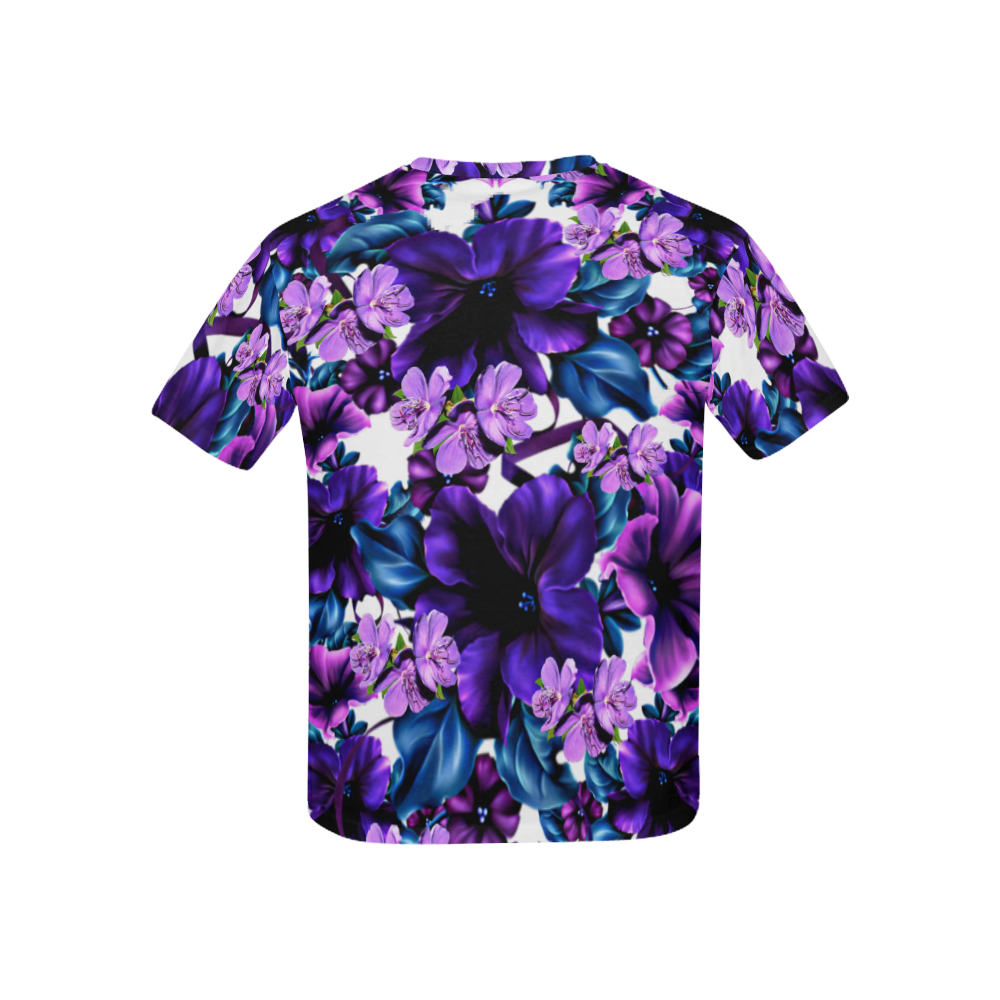 Purple Flowers Design By Me by Doris Clay-Kersey Kids' All Over Print T-shirt (USA Size) (Model T40)