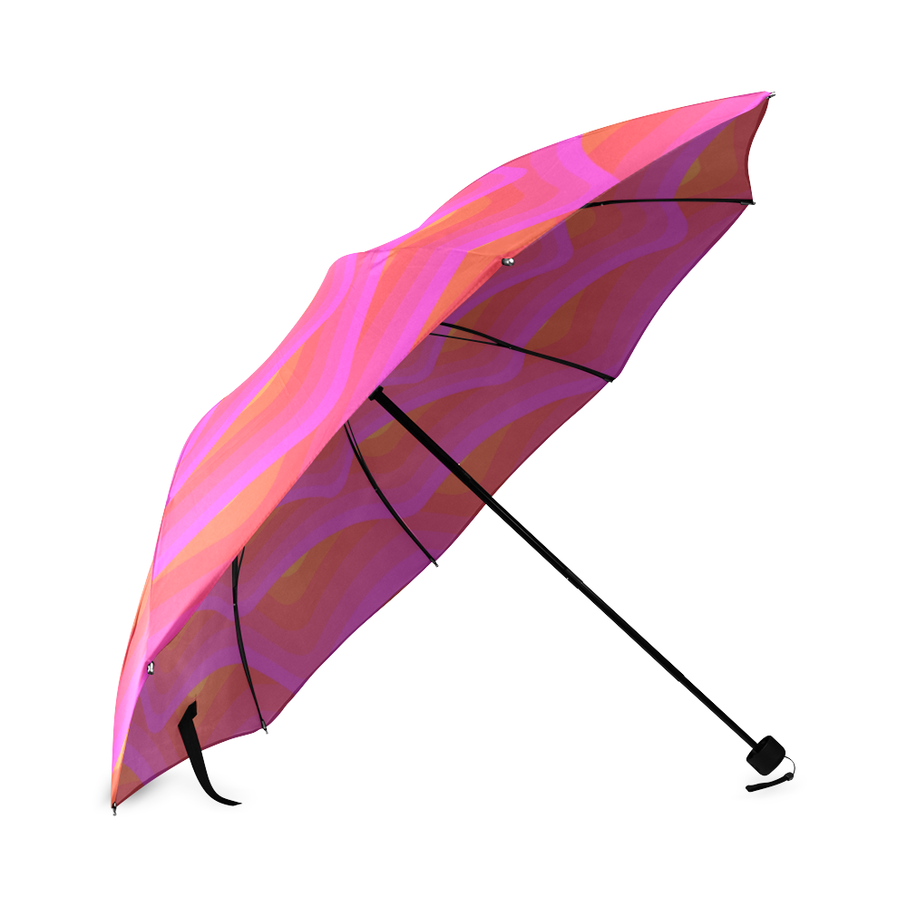 Pink spiral Foldable Umbrella (Model U01)