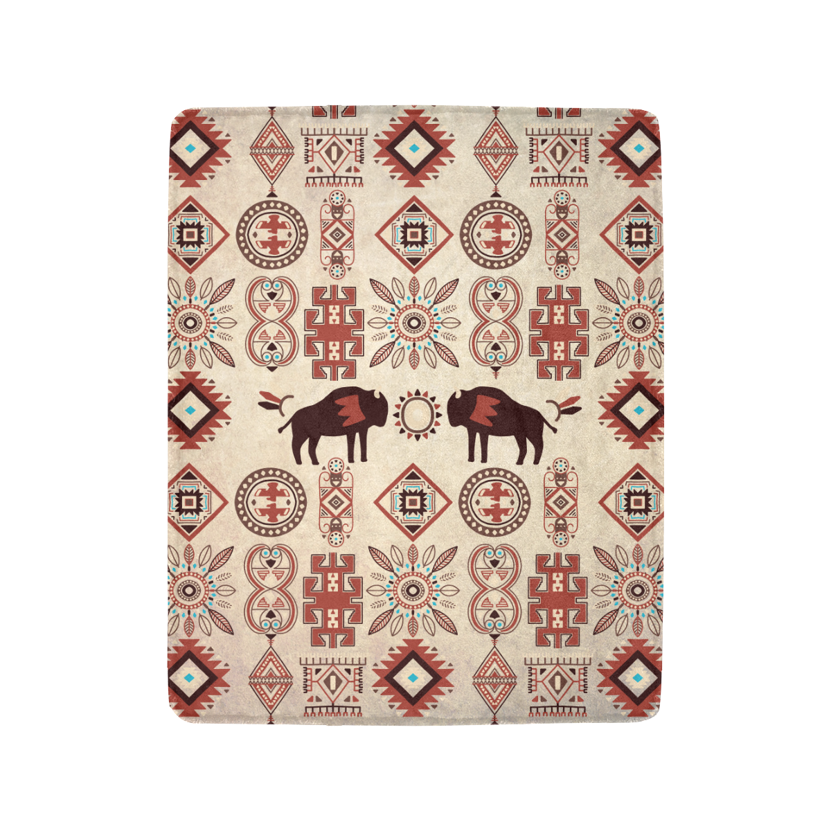American Native Buffalo Ultra-Soft Micro Fleece Blanket 40"x50"