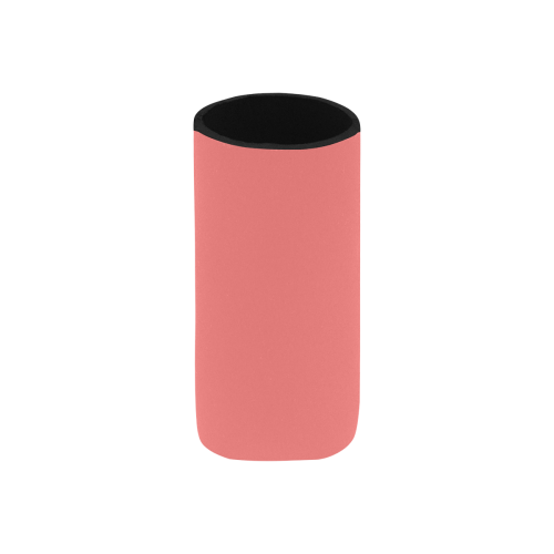 color light red Neoprene Can Cooler 5" x 2.3" dia.