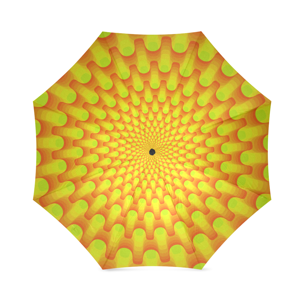 Orange green vortex Foldable Umbrella (Model U01)