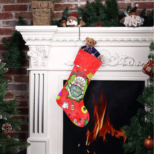 Merry X Mask by Nico Bielow Christmas Stocking