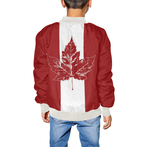 Cool Kid's Canada Jackets Kids' All Over Print Bomber Jacket (Model H40)