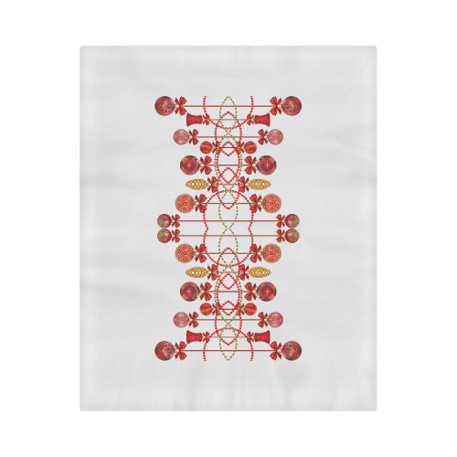 Red and Gold Christmas Ornaments Duvet Cover 86"x70" ( All-over-print)
