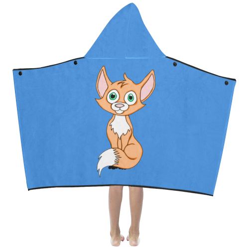 Foxy Roxy Blue Kids' Hooded Bath Towels