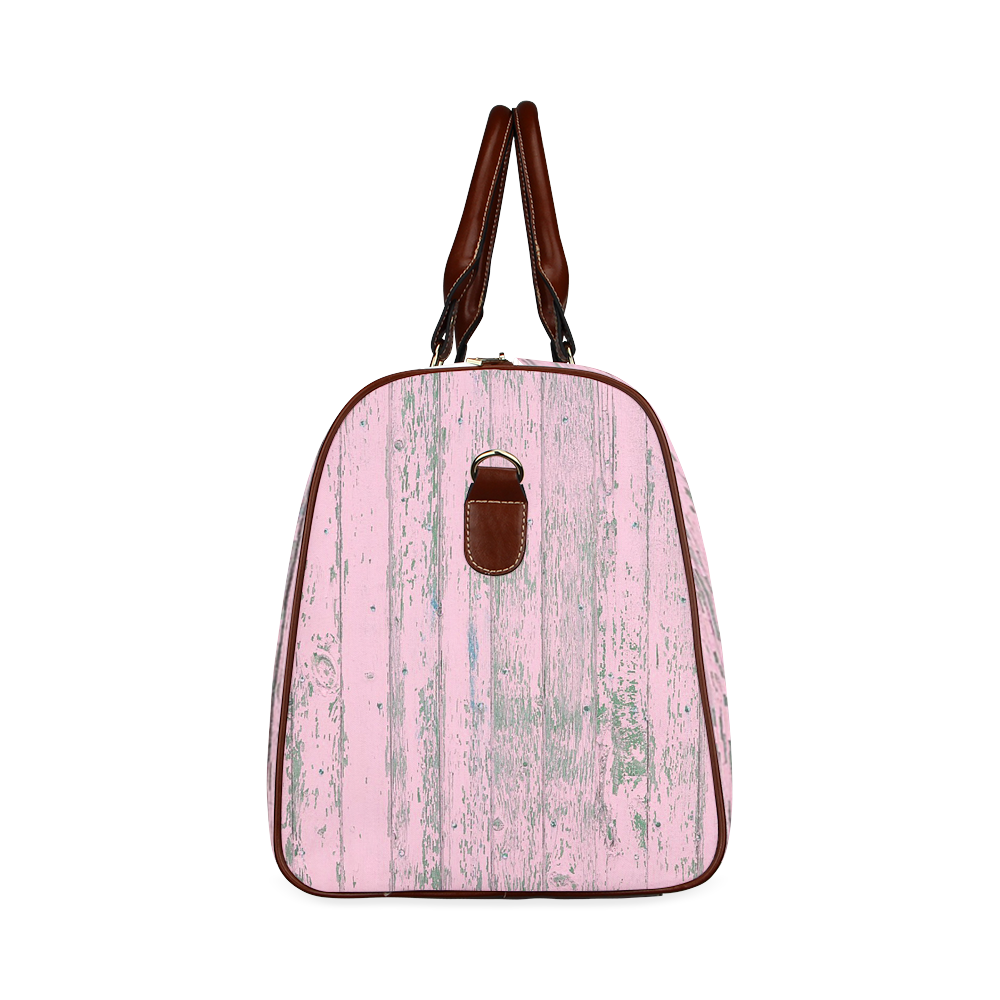 old pink wood wall Waterproof Travel Bag/Small (Model 1639)