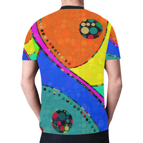 Abstract Dots Pattern Wallpaper Design 1 New All Over Print T-shirt for Men (Model T45)