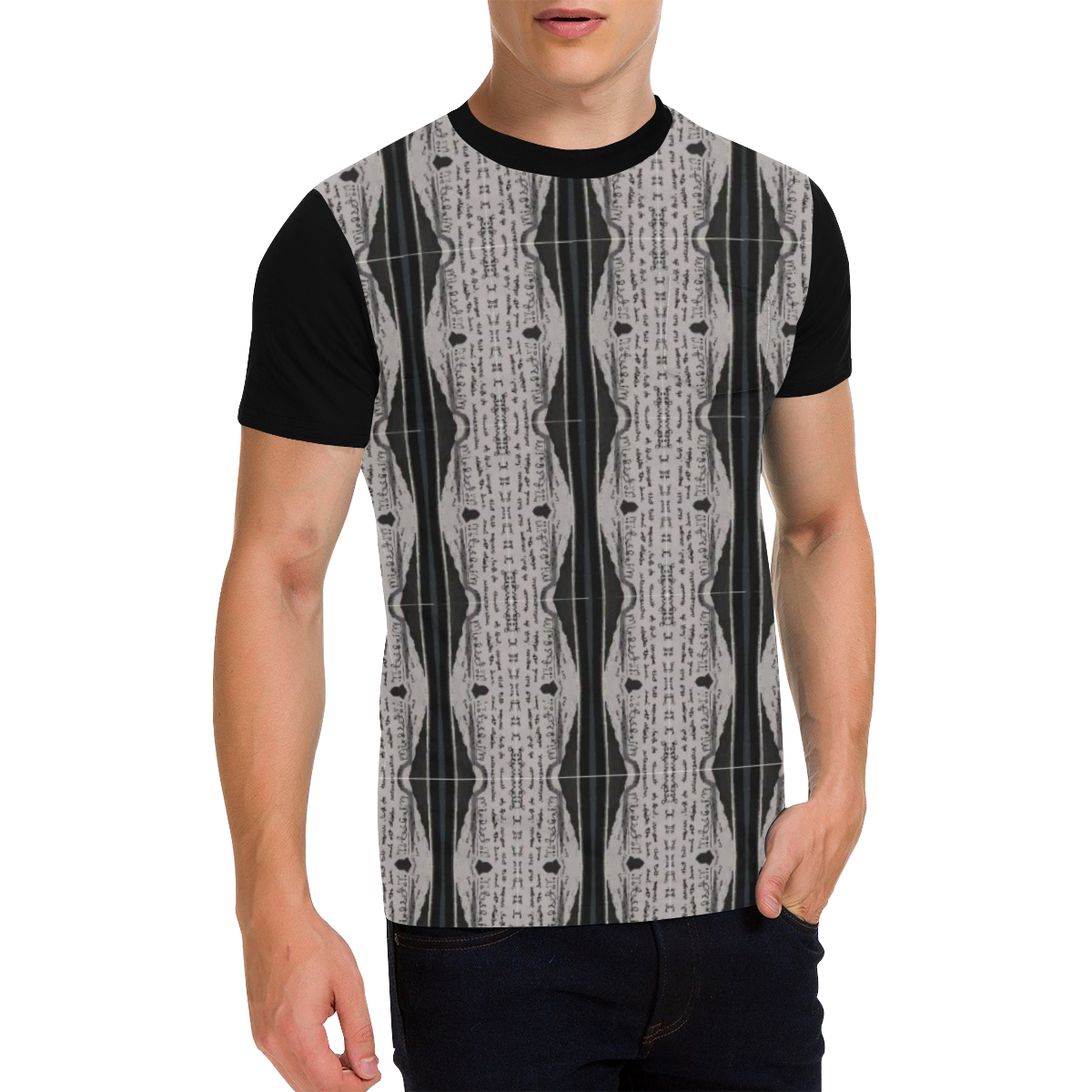 Serpentine Men's All Over Print T-Shirt with Chest Pocket (Model T56)