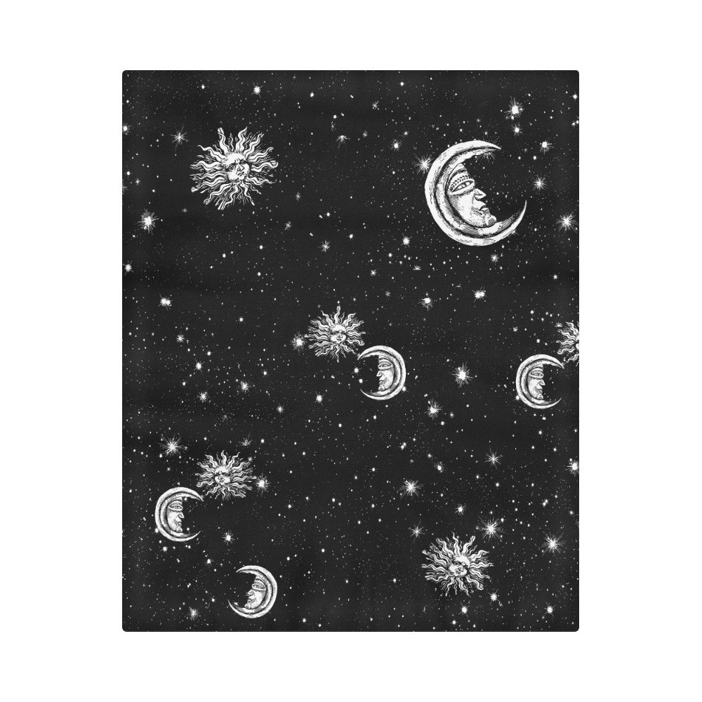 Mystic Stars, Moon and Sun Duvet Cover 86"x70" ( All-over-print)
