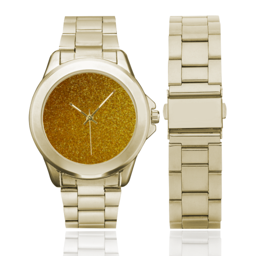 Gold Glitter Background Custom Gilt Watch(Model 101)