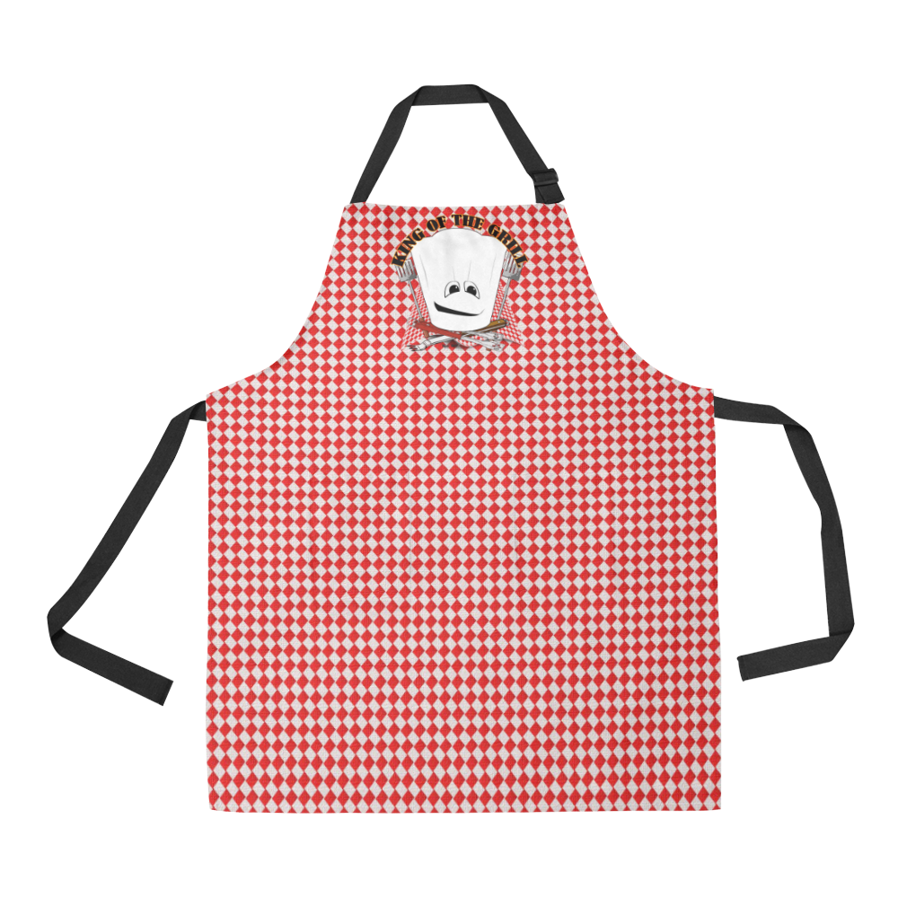 King of the Grill ~ Chef's Hat All Over Print Apron