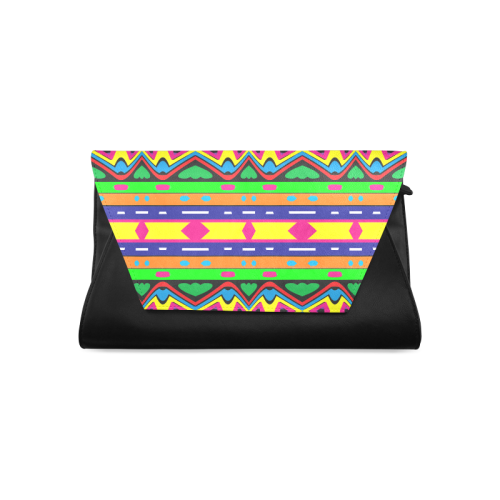 Distorted colorful shapes and stripes Clutch Bag (Model 1630)