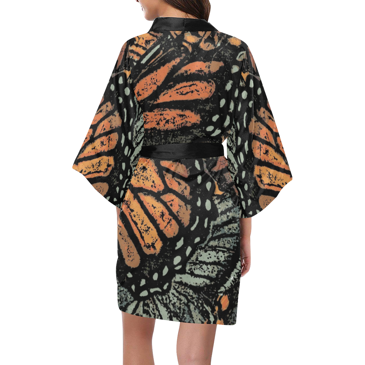 Monarch Collage Kimono Robe
