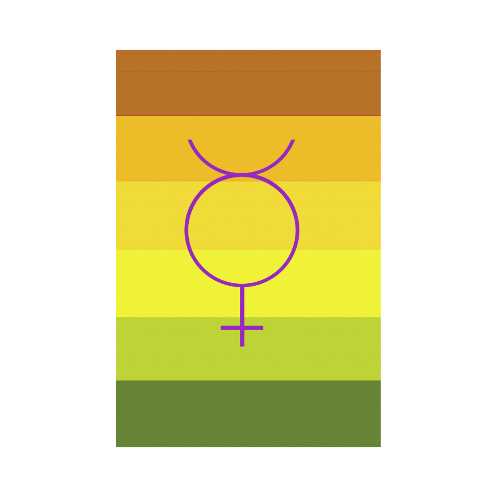 Hermaphrodite Flag Garden Flag 12‘’x18‘’（Without Flagpole）