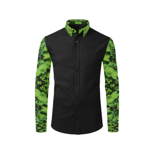 the green x Men's All Over Print Casual Dress Shirt (Model T61)