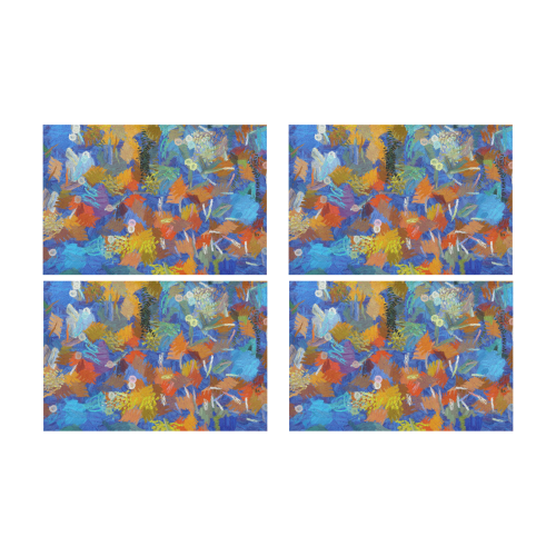 Colorful paint strokes Placemat 12’’ x 18’’ (Set of 4)