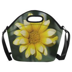 Yellow Flower, floral photo Neoprene Lunch Bag/Large (Model 1669)