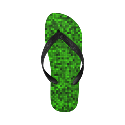 Green Mosaic Flip Flops for Men/Women (Model 040)
