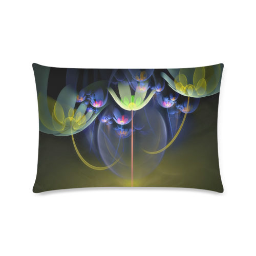 3D Color Flowers V1 Custom Zippered Pillow Case 16"x24"(Twin Sides)