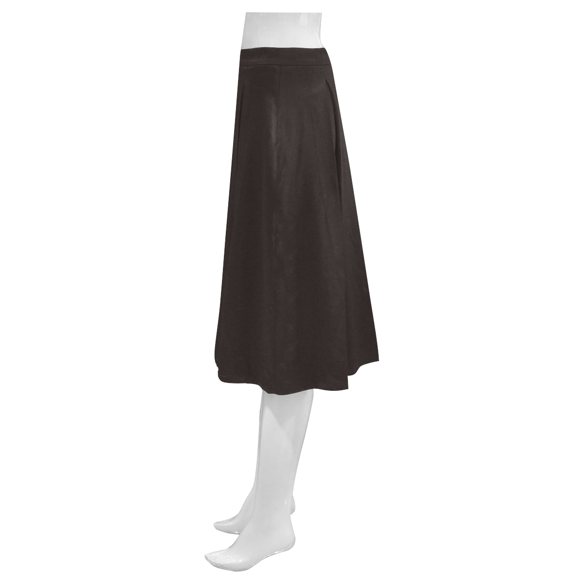 color licorice Mnemosyne Women's Crepe Skirt (Model D16)