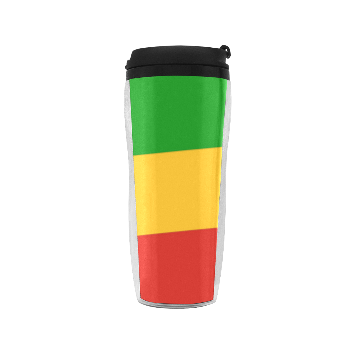 Rastafari Flag Colored Stripes Reusable Coffee Cup (11.8oz)