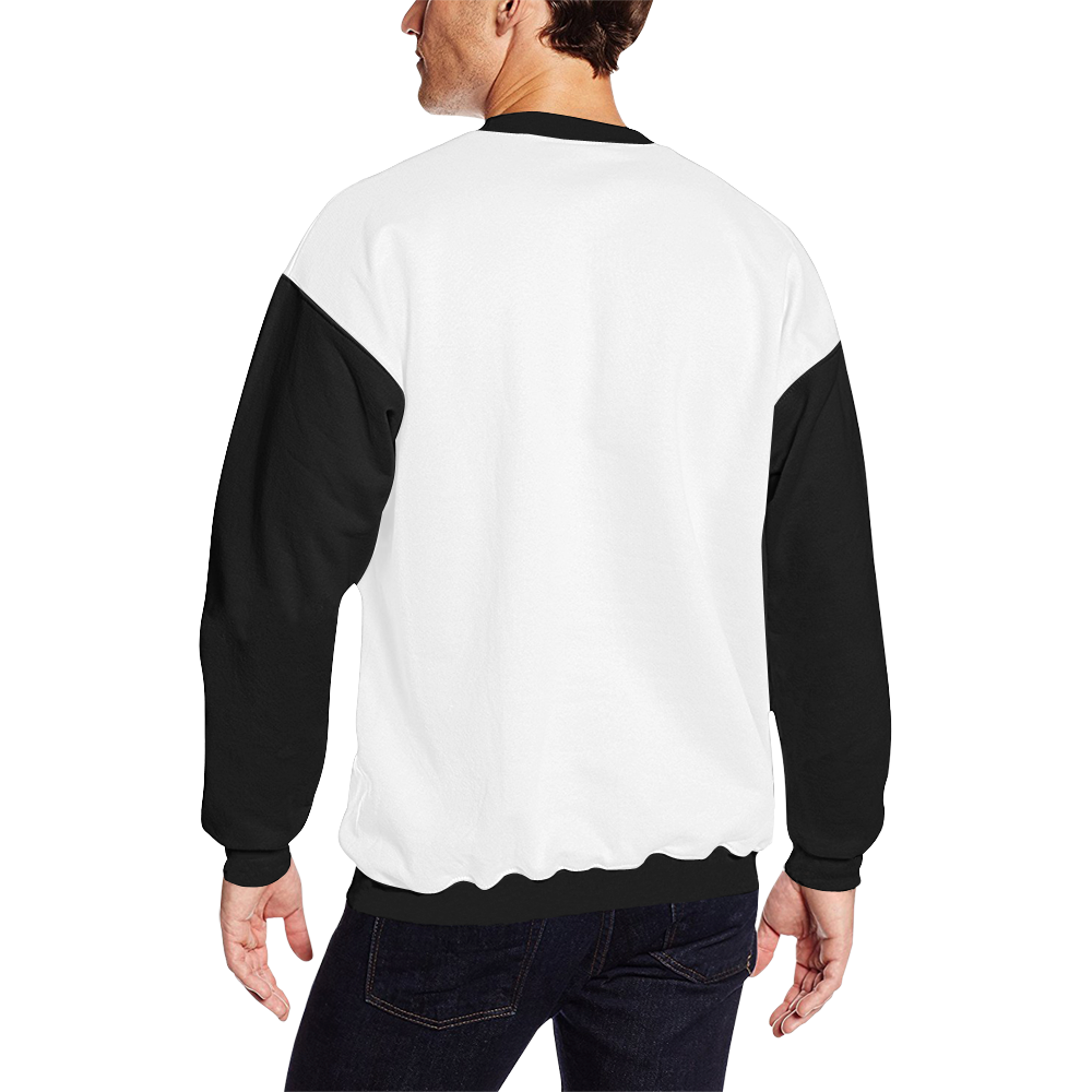 PACE Mens Checkered Sweater Men's Oversized Fleece Crew Sweatshirt (Model H18)